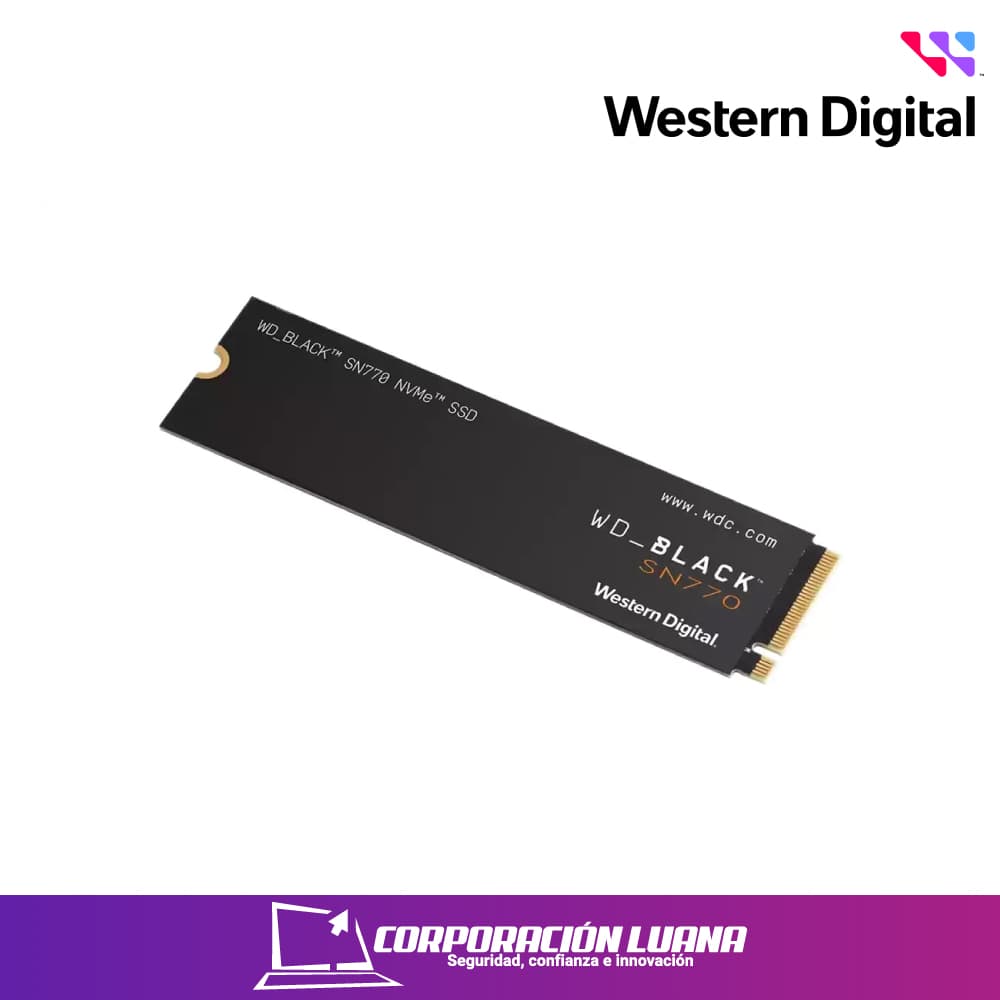 Foto del producto SSD WESTERN DIGITAL M.2 NVME SN770 2TB ( WDS200T3X0E-00B3N0 ) BLACK | PCIE GEN 4