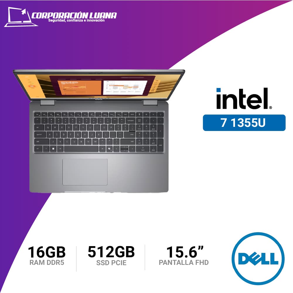 Imagen de LAPTOP DELL LATITUDE CORE I7 13155U ( 5000 5550 ) RAM 16GB DDR5 | SSD 512GB | 15.6" FHD | WINDOWS 11 PRO