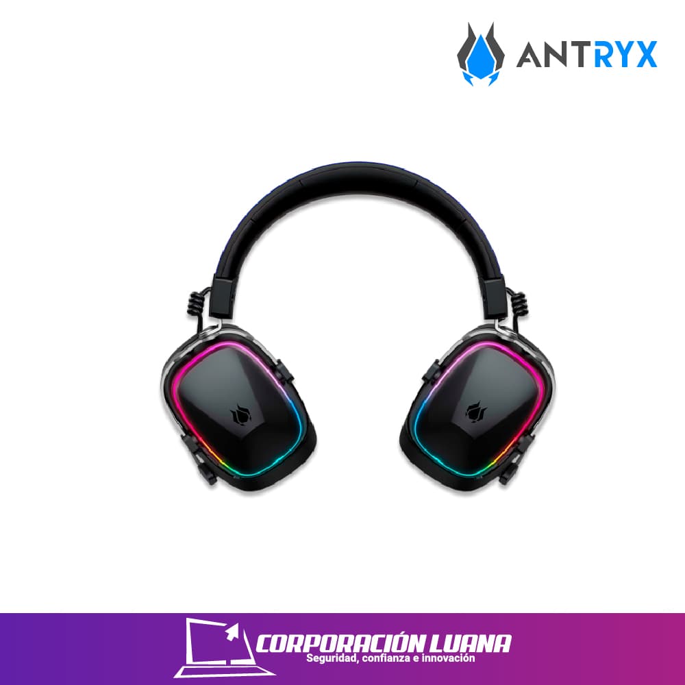 Imagen de AUDIFONOS INALAMBRICO ANTRYX APOLO 500 TRIX ( AWGH-AP500KTX ) BT - WIRELESS | LED RGB