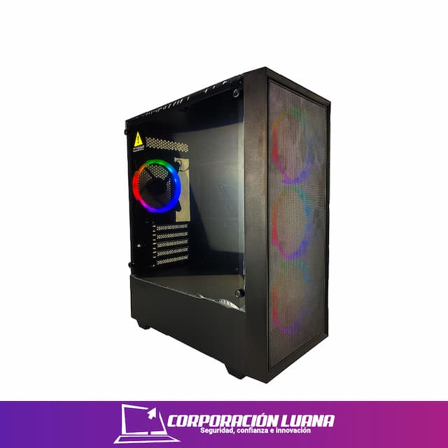 CASE GAMING GAMEMAX STORM BK MALLA ( STORM BK ) S/FUENTE | V/TEMPLADO | 4 FAN ARGB