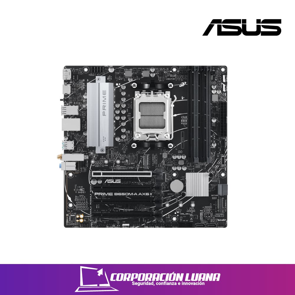 Imagen de MOTHERBOARD ASUS PRIME B650M-A AX6 II ( 90MB1J90-M0EAY0 ) DDR5 | WIFI 6 | AM5