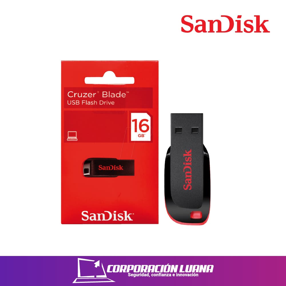 Foto del producto MEMORIA FLASH USB SANDISK 16GB ( Z50 ) CRUZERBLADE