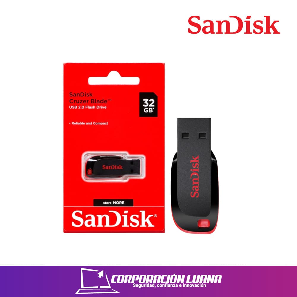 Foto del producto MEMORIA FLASH USB SANDISK 32GB ( Z50 ) CRUZERBLADE