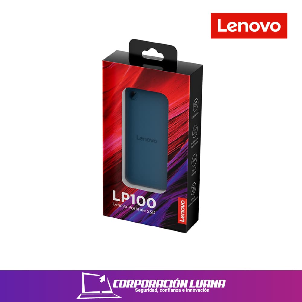 Foto del producto SSD EXTERNO LENOVO 1TB ( LP100 ) TIPO C GENERACION 3.2 | BLUE