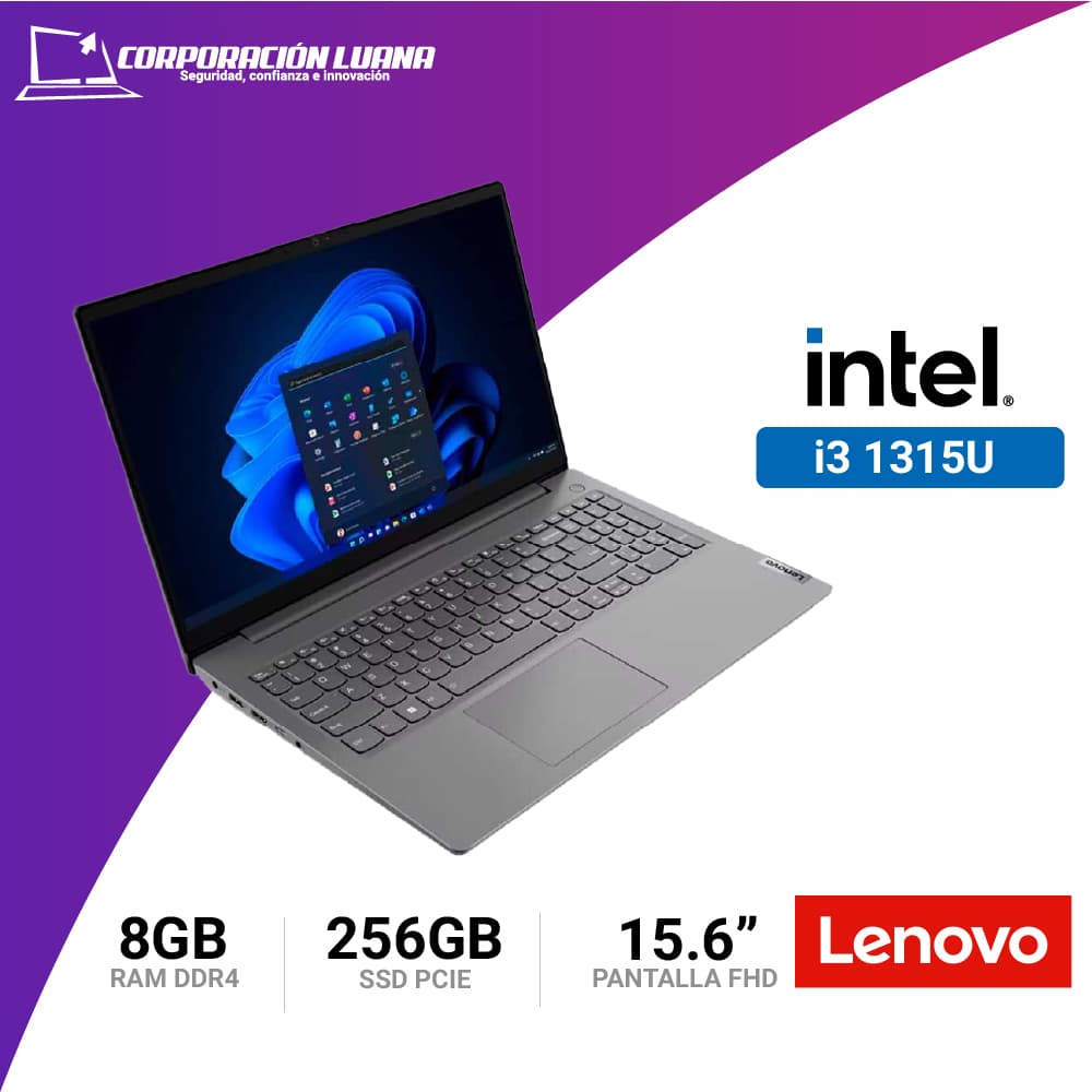 LAPTOP LENOVO V15 G4 IRU INTEL CORE I3 1315U ( V15-G4-IRU ) RAM 8GB | SSD 256GB | INTEGRADO | 15.6" FHD | FREE OS | GRIS