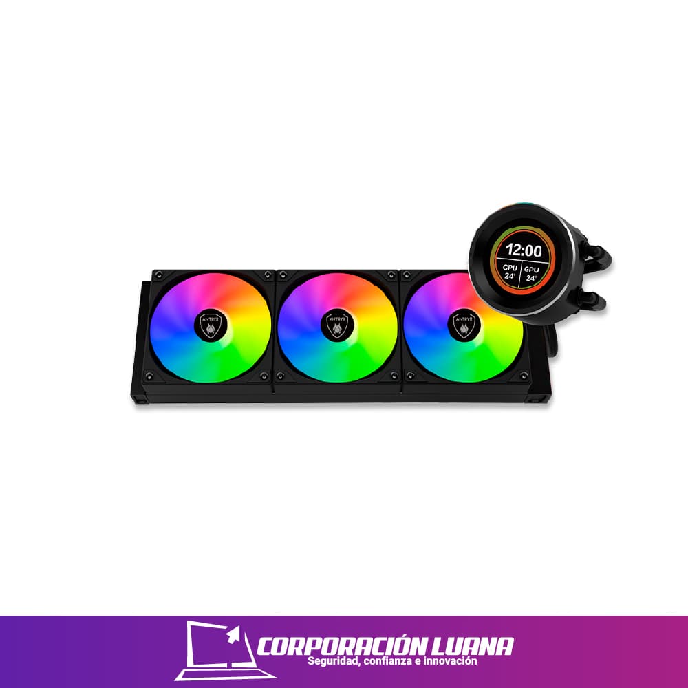 Imagen de REFRIGERACION LIQUIDA ANTRYX TRITON VISION 360P ( AWC-TV360PK ) AMD/INTEL | NEGRO | LED ARGB