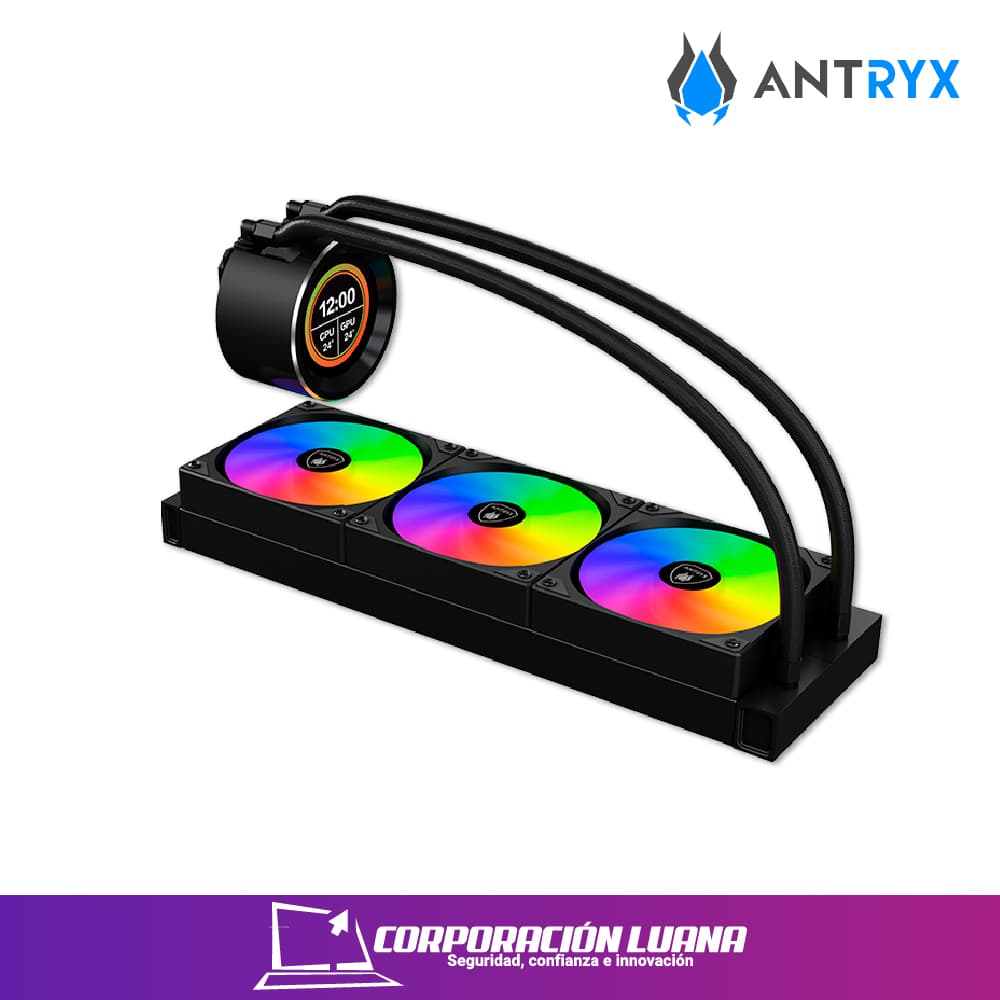 Imagen de REFRIGERACION LIQUIDA ANTRYX TRITON VISION 360P ( AWC-TV360PK ) AMD/INTEL | NEGRO | LED ARGB