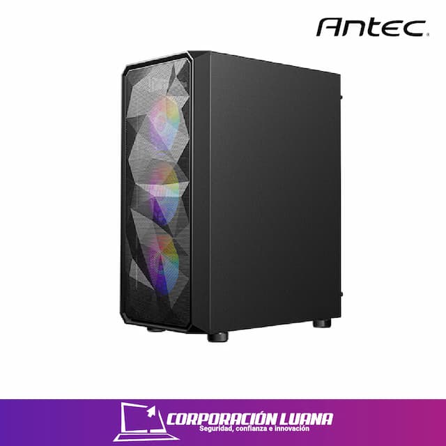 CASE ANTEC V/TEMPLADO ( AX83 ) S/FUENTE | X4 FAN | RGB