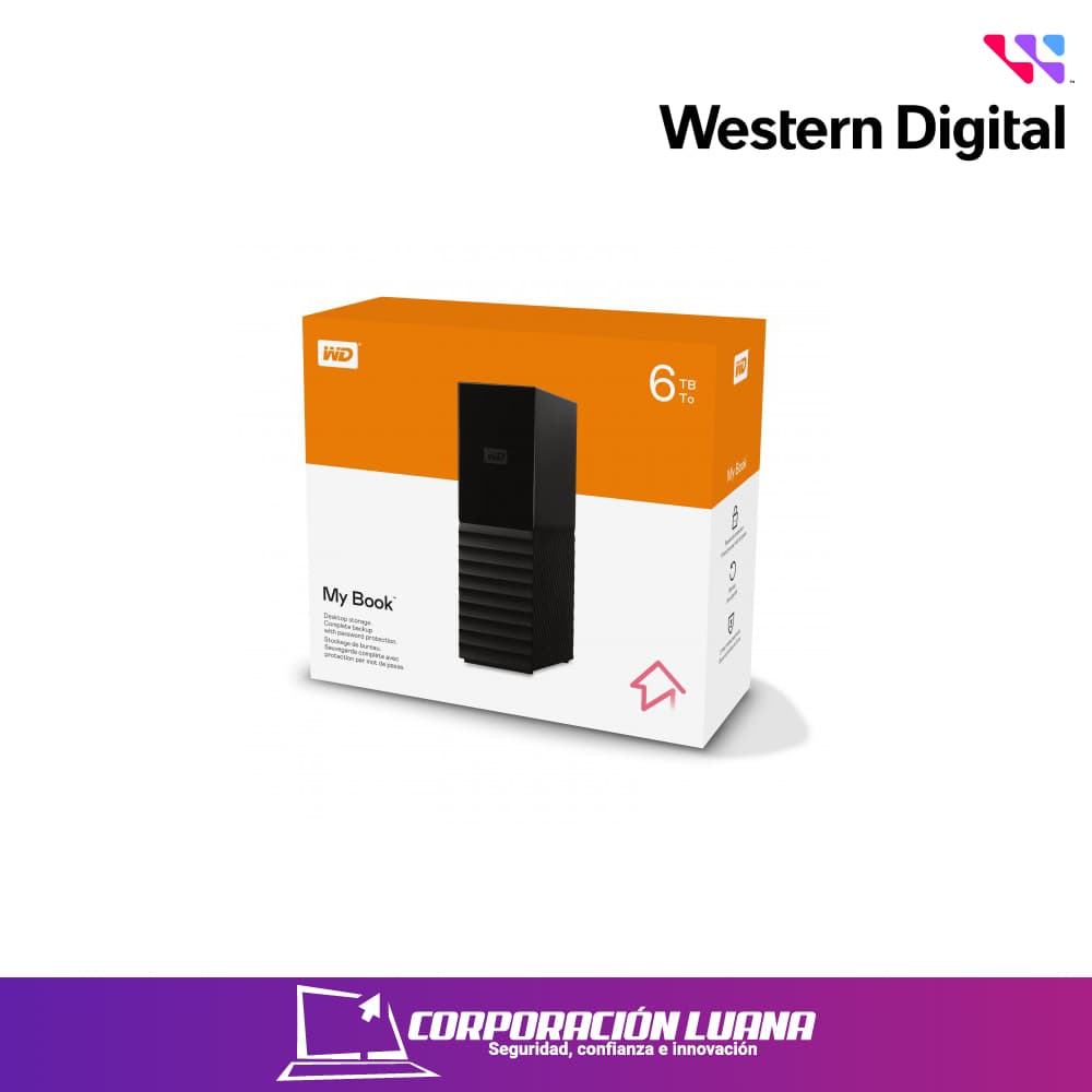 Foto del producto DISCO DURO EXTERNO WESTERN DIGITAL MY BOOK 6TB ( WDBBGB0060HBK-NESN ) NEGRO | USB 3.0
