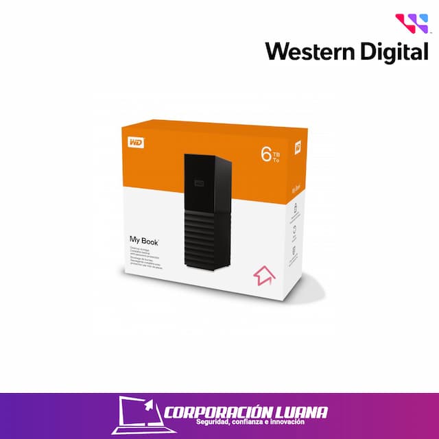 DISCO DURO EXTERNO WESTERN DIGITAL MY BOOK 6TB ( WDBBGB0060HBK-NESN ) NEGRO | USB 3.0