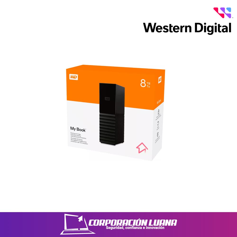 Foto del producto DISCO DURO EXTERNO WESTERN DIGITAL MY BOOK 8TB ( WDBBGB0080HBK-NESN ) NEGRO | USB 3.0