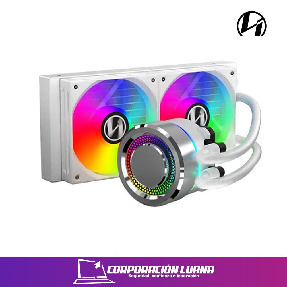 Foto del producto REFRIGERACION LIQUIDA LIAN LI GALAHAD 240 ( GALAHAD-240WH ) BLANCO | X2 FAN | INTEL - AMD | LED ARGB