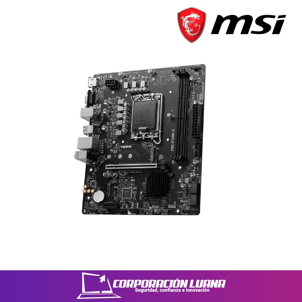 Imagen de MOTHERBOARD MSI PRO B760M-E ( PRO-B760M-E DDR4 ) DDR4 | LGA1700
