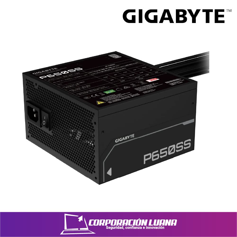 Imagen de FUENTE DE PODER GIGABYTE 650W ( GP-P650SS ) 80 PLUS SILVER