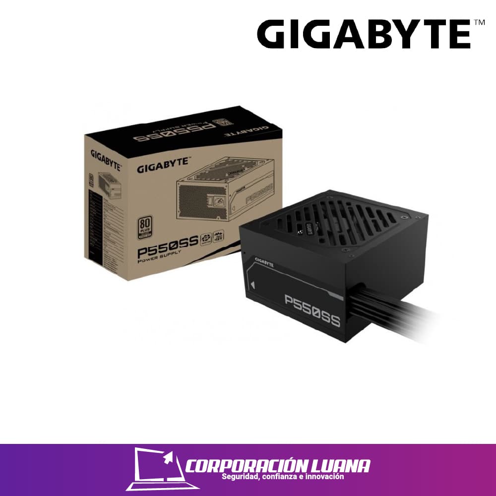 Foto del producto FUENTE DE PODER GIGABYTE 550W ( GP-P550SS ) 80 PLUS SILVER