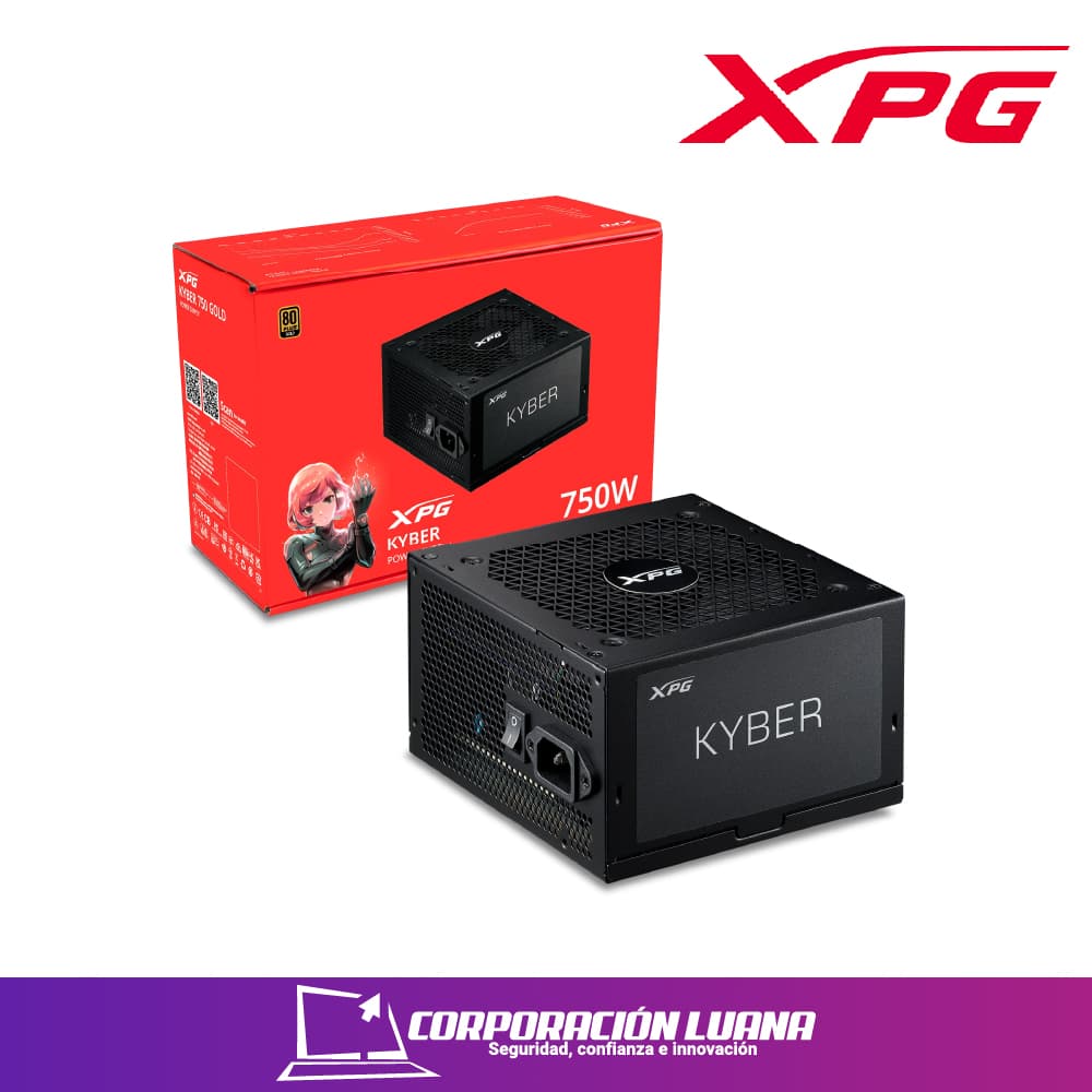Foto del producto FUENTE DE PODER XPG KYBER 750W ( KYBER750G-BKCUS ) 80 PLUS GOLD