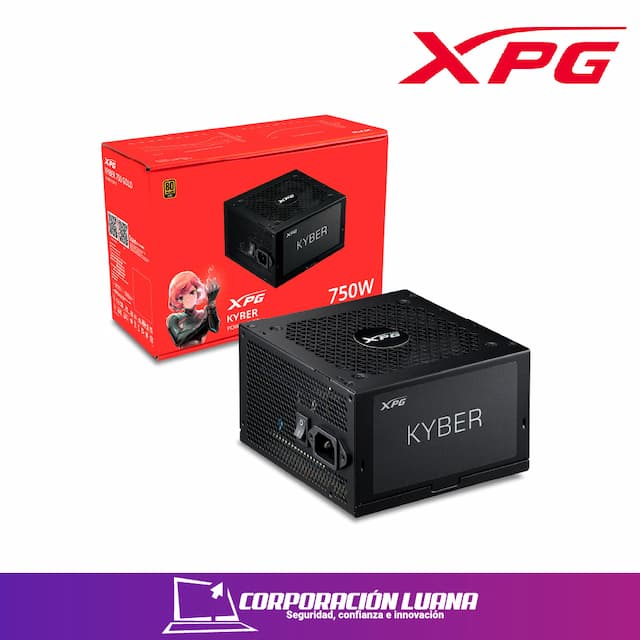 FUENTE DE PODER XPG KYBER 750W ( KYBER750G-BKCUS ) 80 PLUS GOLD