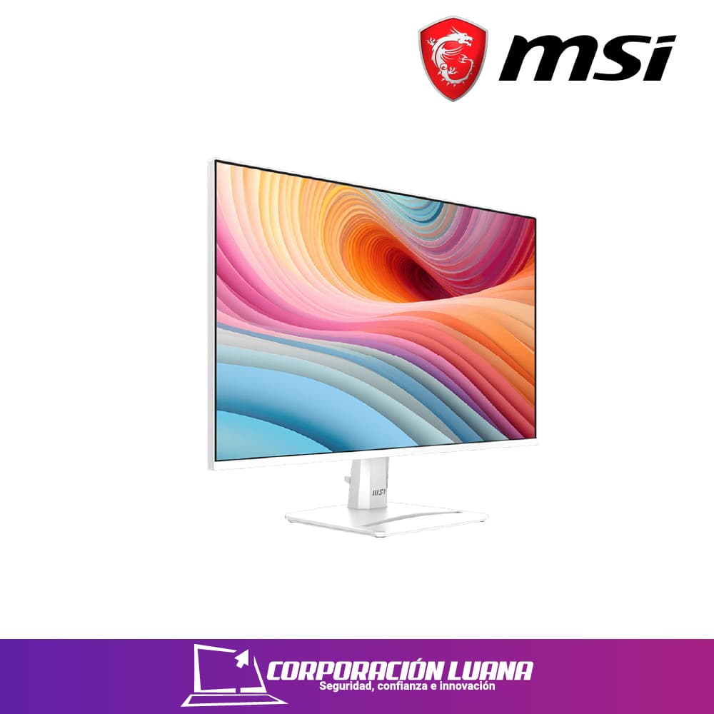 Imagen de MONITOR GAMER MSI 27" ( MP275W E2 ) IPS | 120 HZ FHD | 1MS | VGA - HDMI - DP | BLANCO