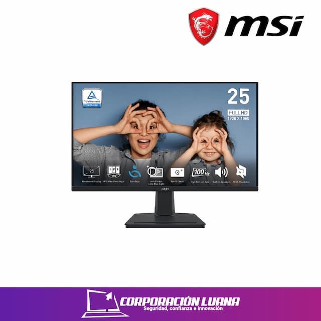 MONITOR MSI PRO 24" ( PRO MP251 ) IPS | FHD | 100HZ | HDMI - DP