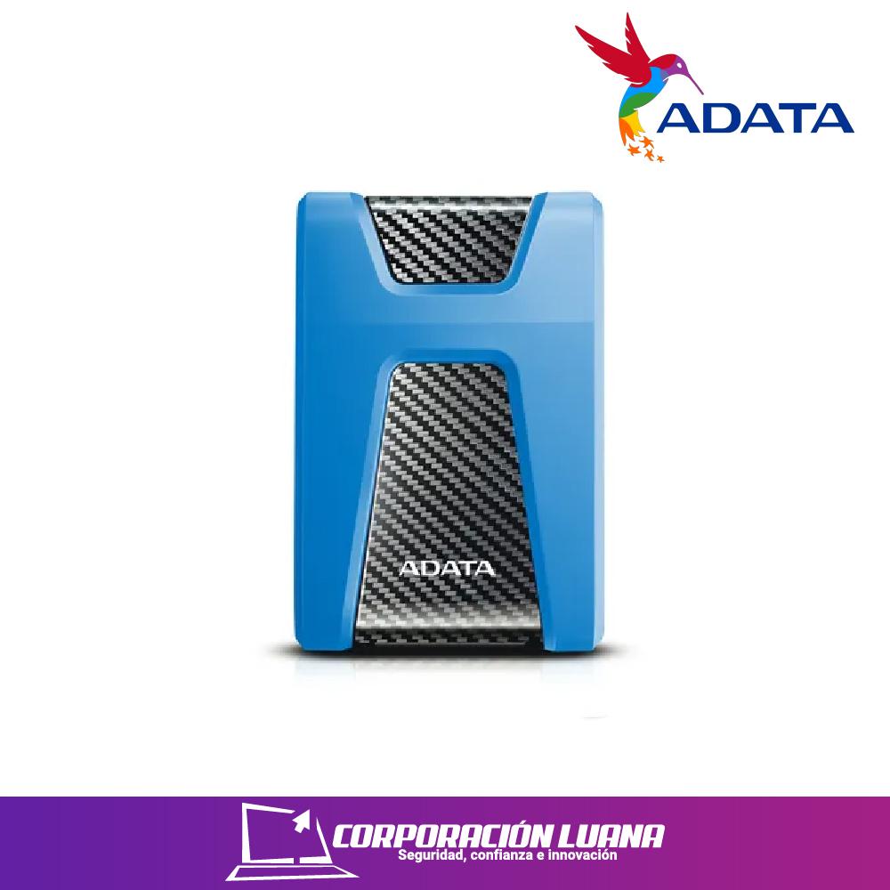 DISCO DURO EXTERNO ADATA HD650 1TB ( AHD650-1TU31-CBL ) AZUL C/ NEGRO | USB 3.0 | ANTI GOLPE