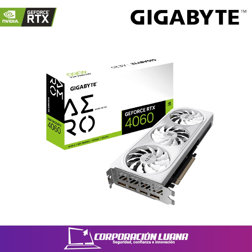 Foto del producto TARJETA DE VIDEO GIGABYTE AERO RTX 4060 TI ( GV-N405TAERO OC 8GD ) 8GB - GDDR6 | DLSS | X3 FANES