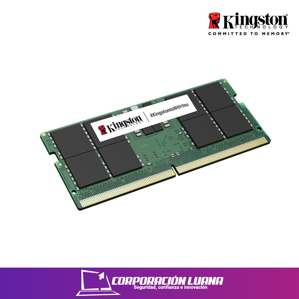 Imagen de MEMORIA RAM SODIMM KINGSTON 32GB 5600 MHZ ( KCP556SD8-32 ) DDR5 | CL46 | 1.1V