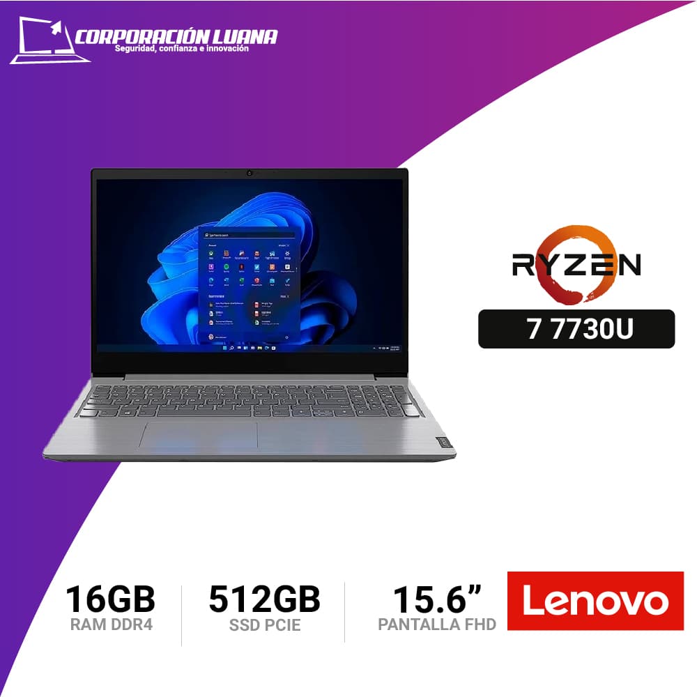 Foto del producto LAPTOP LENOVO V15 G4 AMD RYZEN 7 7730U ( 82YY002YLM ) RAM 16GB DDR4 | SSD 512GB | 15.6" FHD | FREE OS