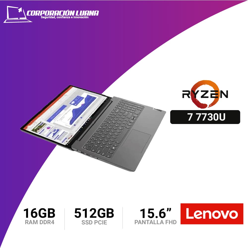 Imagen de LAPTOP LENOVO V15 G4 AMD RYZEN 7 7730U ( 82YY002YLM ) RAM 16GB DDR4 | SSD 512GB | 15.6" FHD | FREE OS