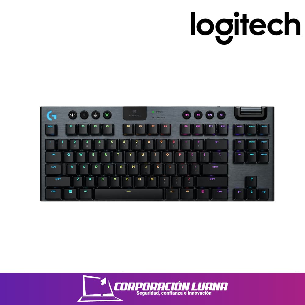 Imagen de TECLADO GAMER LOGITECH G915 TKL BLACK  LIGHTSPEED WIRELESS MECHANICAL (2447MRW1T569)