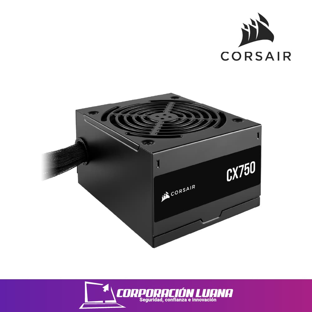Imagen de FUENTE DE PODER  CORSAIR CX SERIES 750W ( CX750 ) BRONZE I  NEGRA
