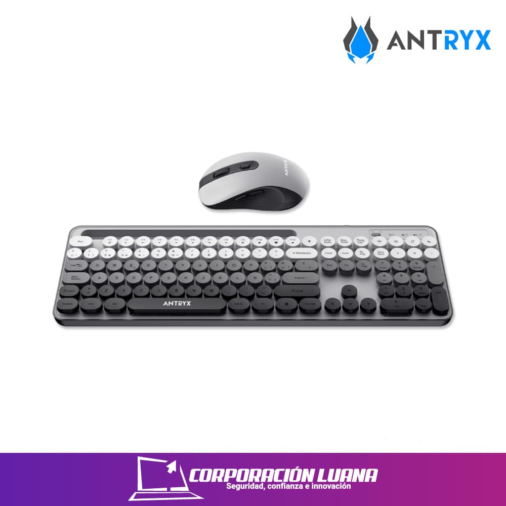 Imagen de COMBO ANTRYX INALAMBRICO WS-970 ( ASC-WS970GY ) TECLADO+MOUSE | GRIS