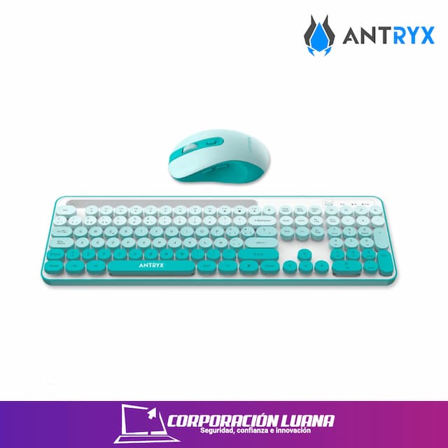COMBO ANTRYX INALAMBRICO WS-970 ( ASC-WS970GN ) TECLADO+MOUSE | VERDE