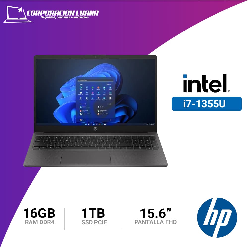 Foto del producto LAPTOP HP 250 G10 INTEL CORE I7 1355U ( NT025HPQ41 ) RAM 16GB DDR4 | SSD 1TB | 15.6" FHD | FREE OS
