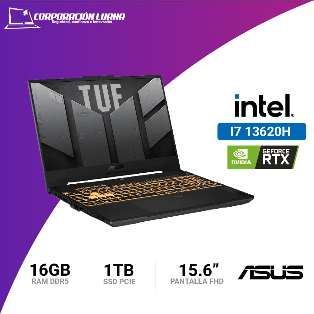 LAPTOP ASUS TUF GAMING F15 INTEL CORE I7 13620H ( FX507VU-LP180 ) RAM 16GB DDR5 | SSD 1TB | 15.6" FHD | RTX 4050 6GB | FREE OS