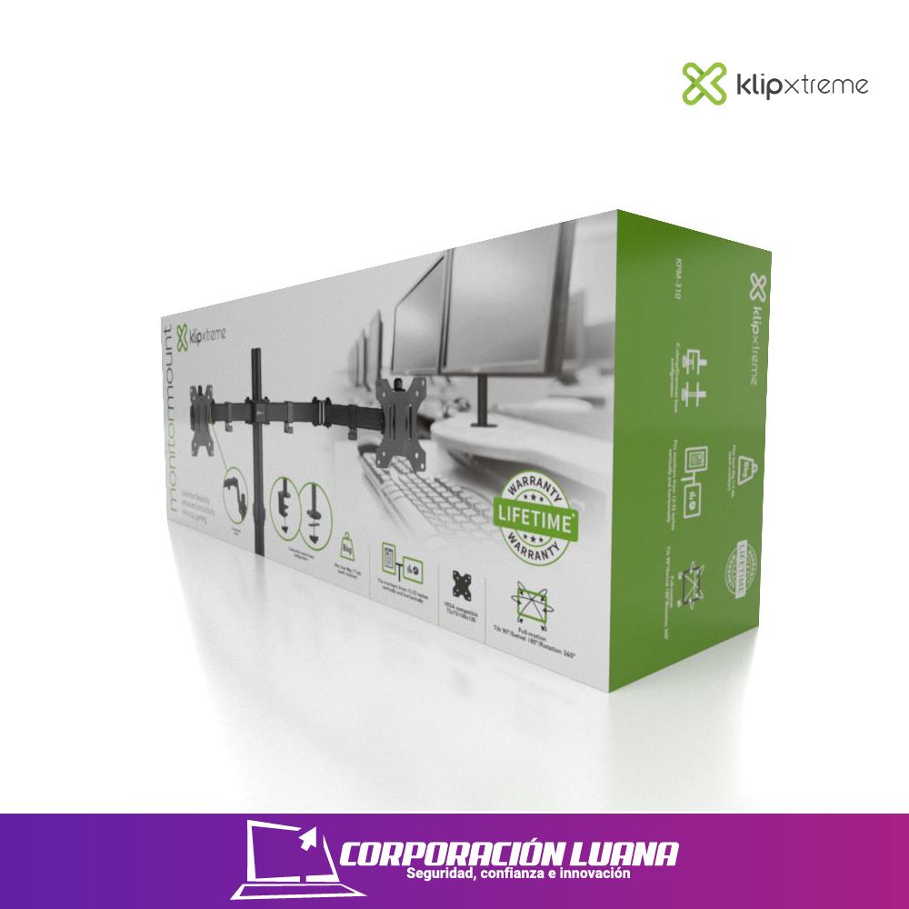 RACK PARA MONITOR KLIP XTREME ( KPM-310 ) 13 A 32 PULGADAS | 2 MONITORES