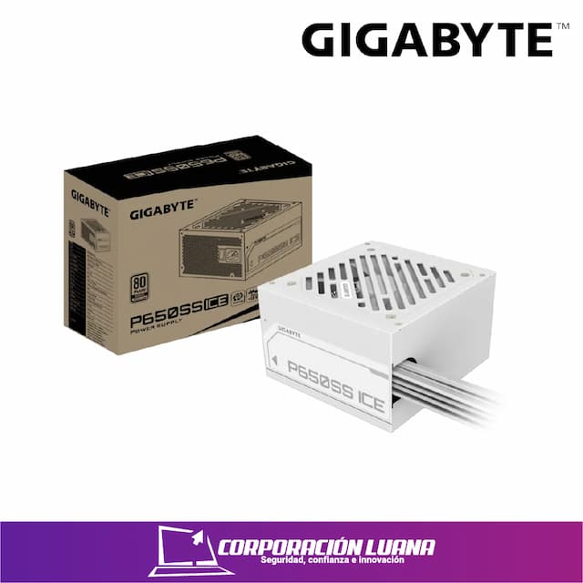 FUENTE DE PODER GIGABYTE P650SS ICE 650W ( GP-P650SS ICE ) 80 PLUS SILVER | BLANCA
