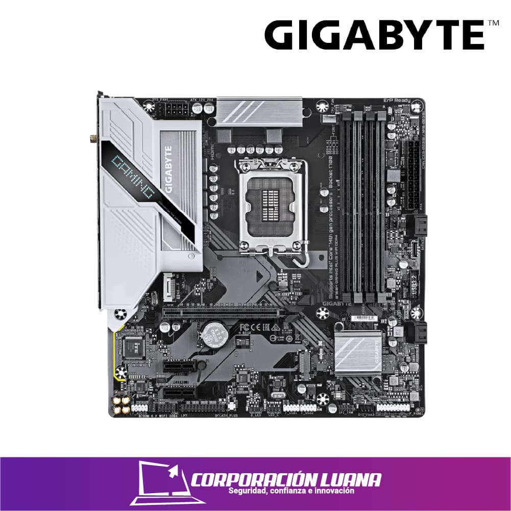 Imagen de MOTHERBOARD GIGABYTE B760M GAMING PLUS WIFI ( B760M G P WIFI DDR4 ) DDR4 | LGA1700