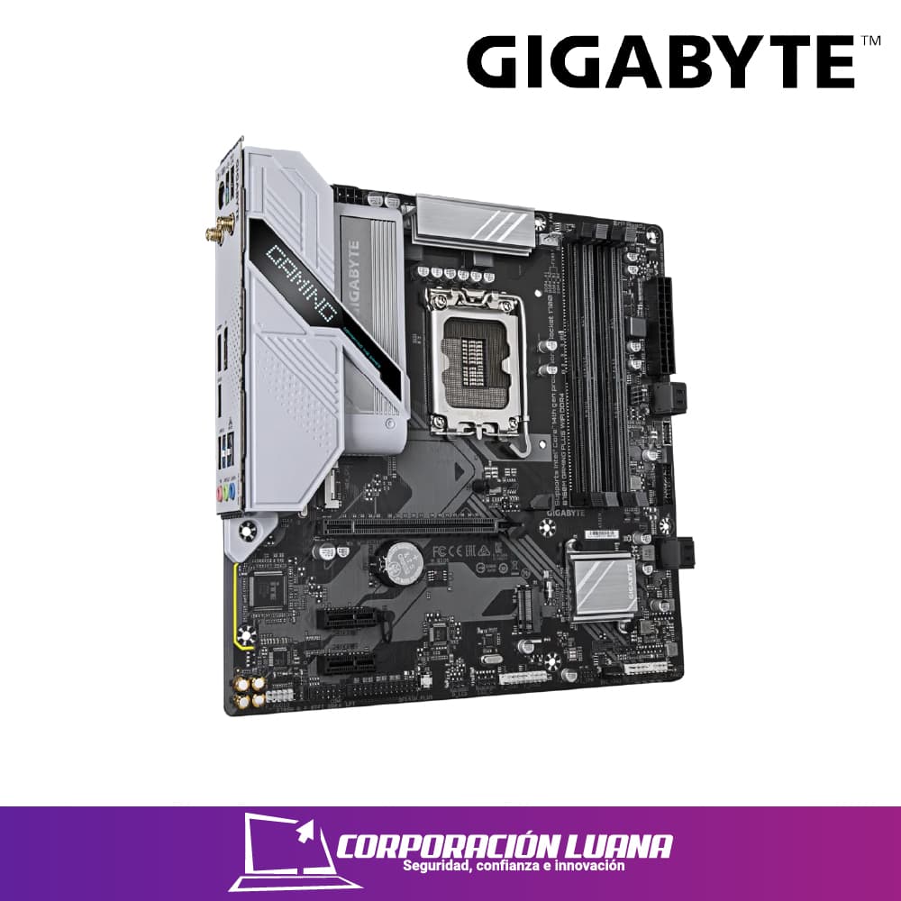 Imagen de MOTHERBOARD GIGABYTE B760M GAMING PLUS WIFI ( B760M G P WIFI DDR4 ) DDR4 | LGA1700