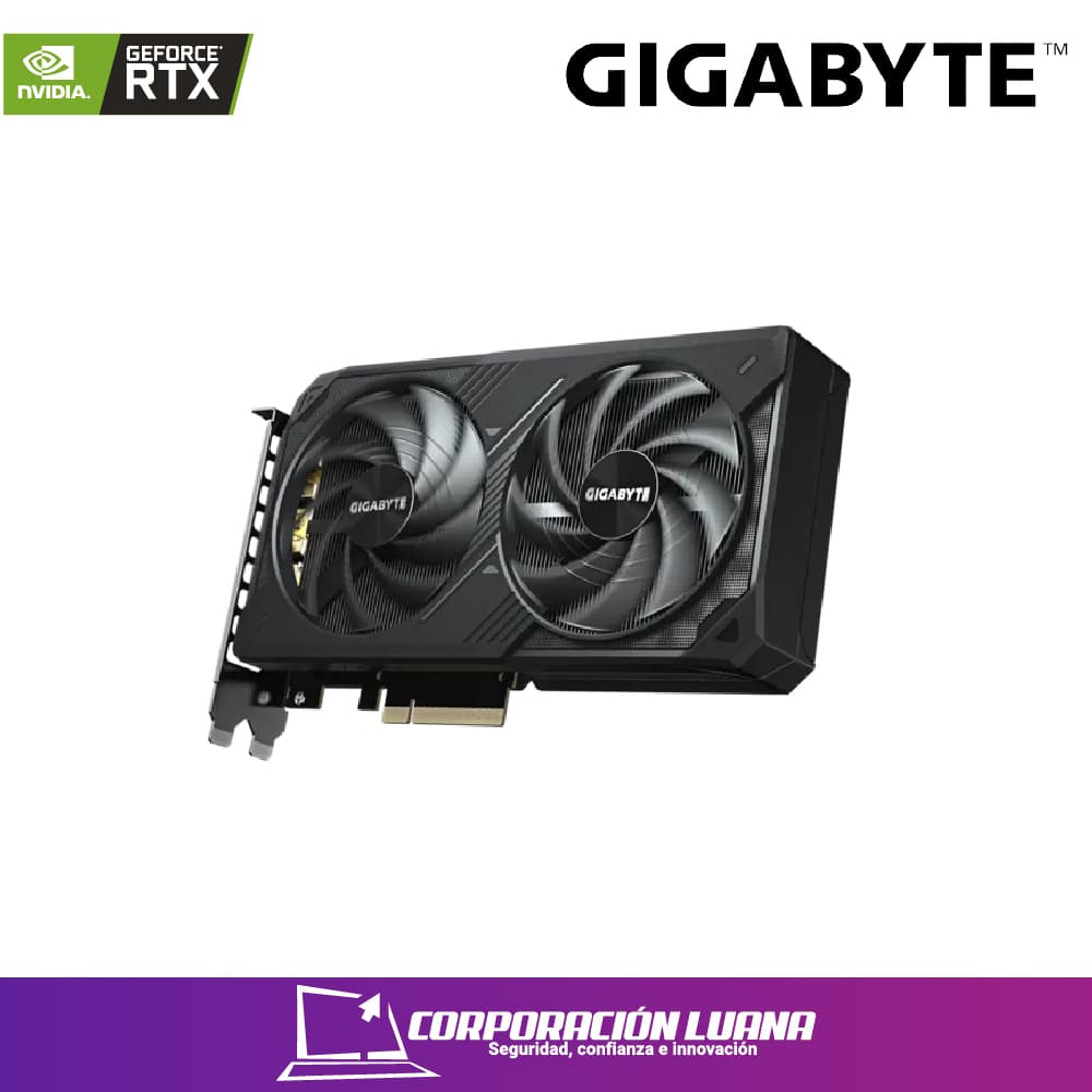 TARJETA DE VIDEO GIGABYTE RTX 5060 TI WINDFORCE ( GV-N506TWF2OC-8GD ) 8GB GDDR7 | X2 FAN | 128 BIT | 3 DP - HDMI
