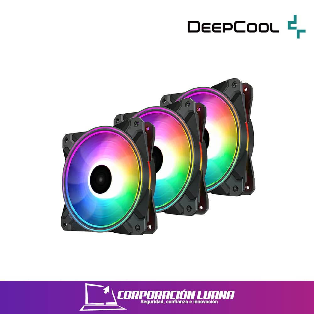 Imagen de COOLER CASE DEEPCOOL ( CF120 PLUS 3 IN 1 ) PACK | LED ARGB