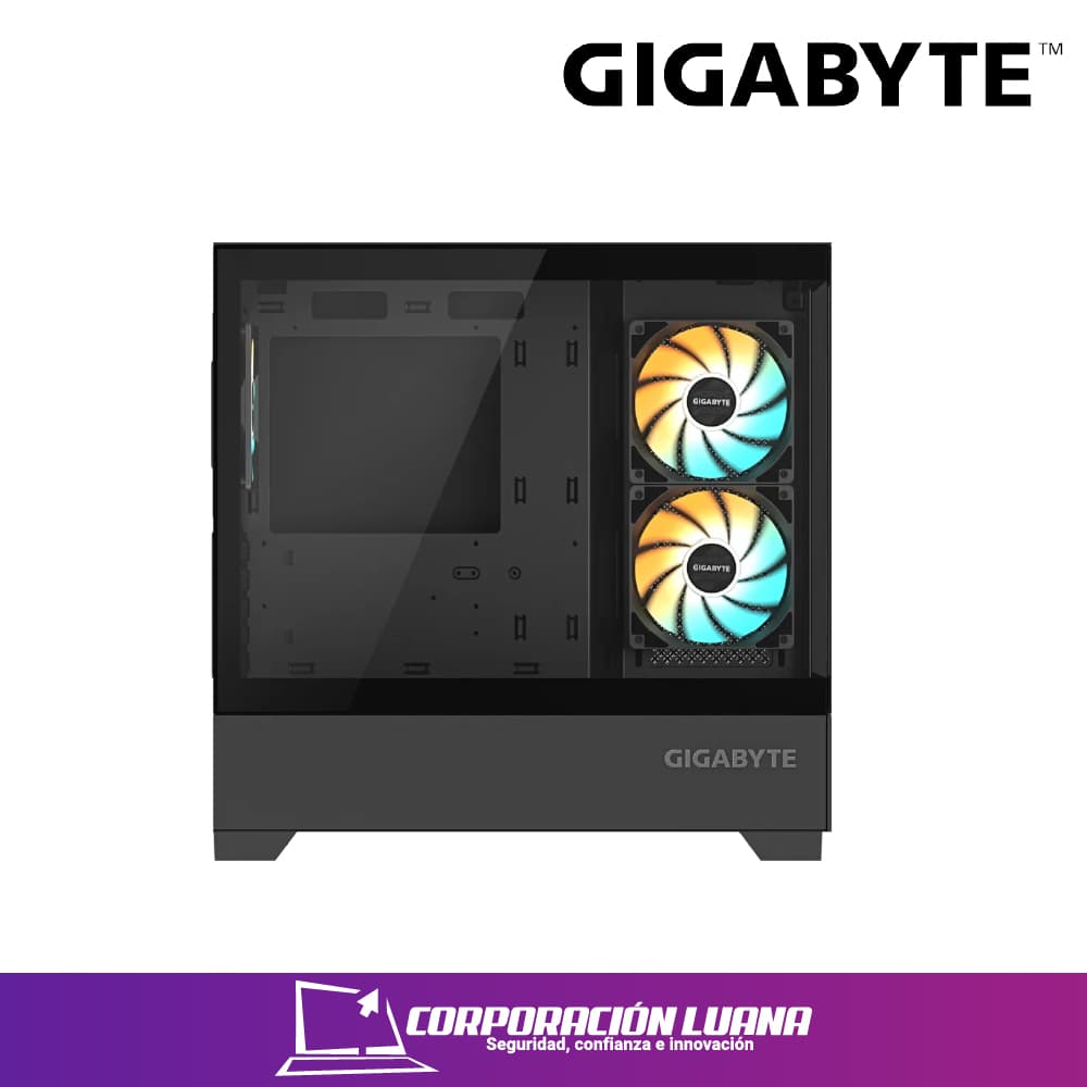 Imagen de CASE GAMER GIGABYTE C201 PANORAMIC ( GB-C201P ) S/FUENTE | X3 COOLER ARGB |  USB 3.0