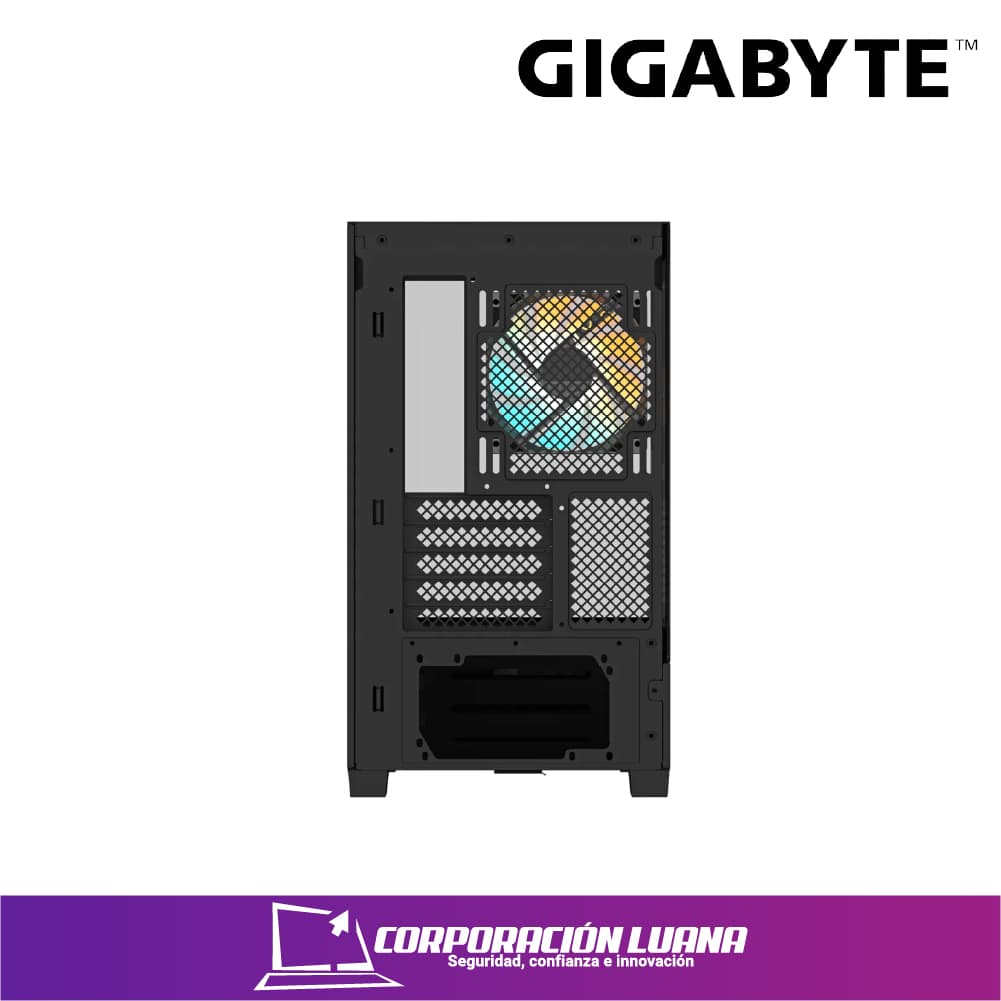 Imagen de CASE GAMER GIGABYTE C201 PANORAMIC ( GB-C201P ) S/FUENTE | X3 COOLER ARGB |  USB 3.0
