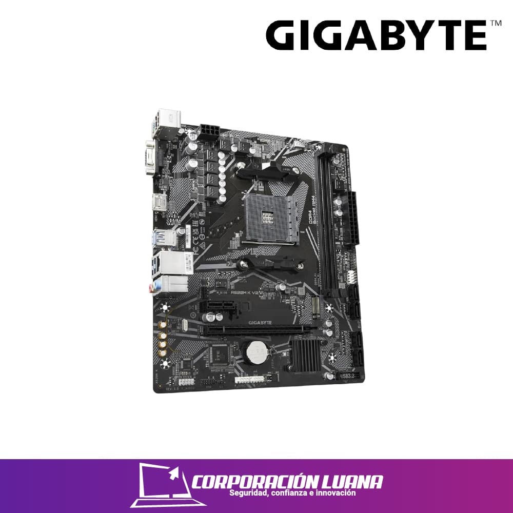 Imagen de MOTHERBOARD GIGABYTE A520M K V2 ( 9MA52MK2-00-G11 ) DDR4 | AM4