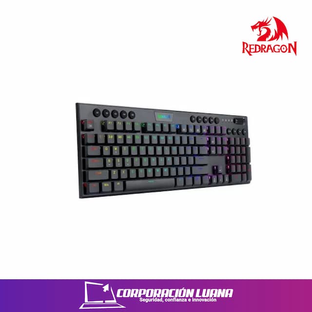 TECLADO GAMER REDRAGON HORUS FS ( K619-RGB-SP ) SWITCH RED | CABLEADO | NEGRO | LED RGB