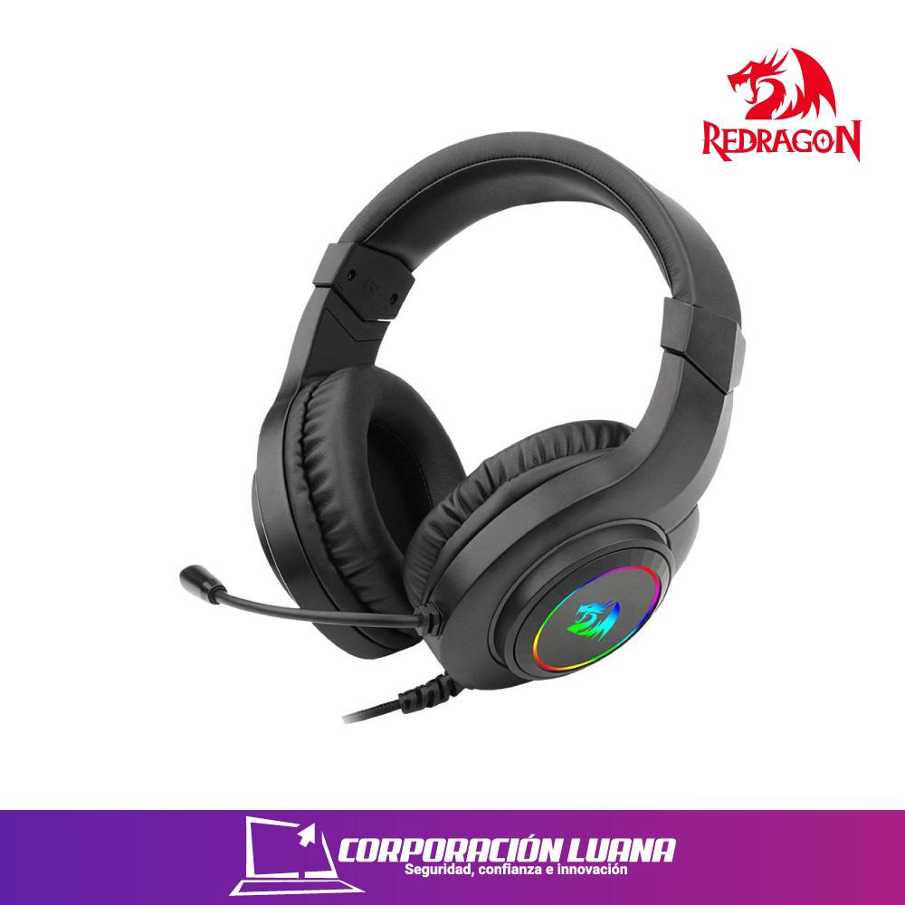 AUDIFONOS C/MICROFONO REDRAGON HYLAS ( H260-RGB ) 3.5 MM | LED RGB | NEGRO