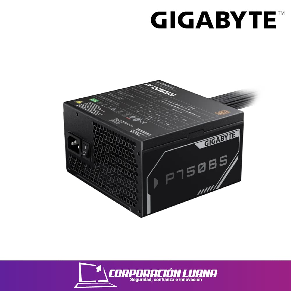 Imagen de FUENTE DE PODER GIGABYTE P750BS ( GP-P750BS ) 750W| 80 PLUS BRONZE