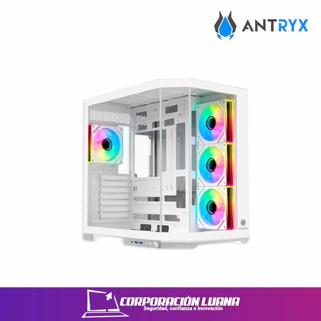 CASE ANTRYX INFINITY FX800 ( AC-FX800W ) S/FUENTE | BLANCO | 4 FANES | LED ARGB