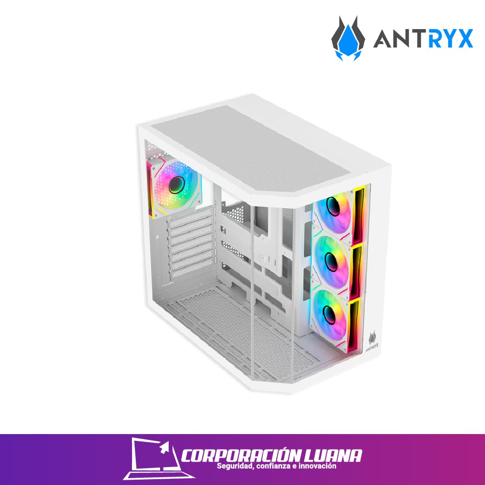Imagen de CASE ANTRYX INFINITY FX800 ( AC-FX800W ) S/FUENTE | BLANCO | 4 FANES | LED ARGB