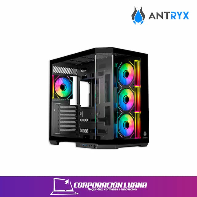CASE ANTRYX INFINITY FX800 ( AC-FX800K ) S/FUENTE | NEGRO | 4 FANES | LED ARGB