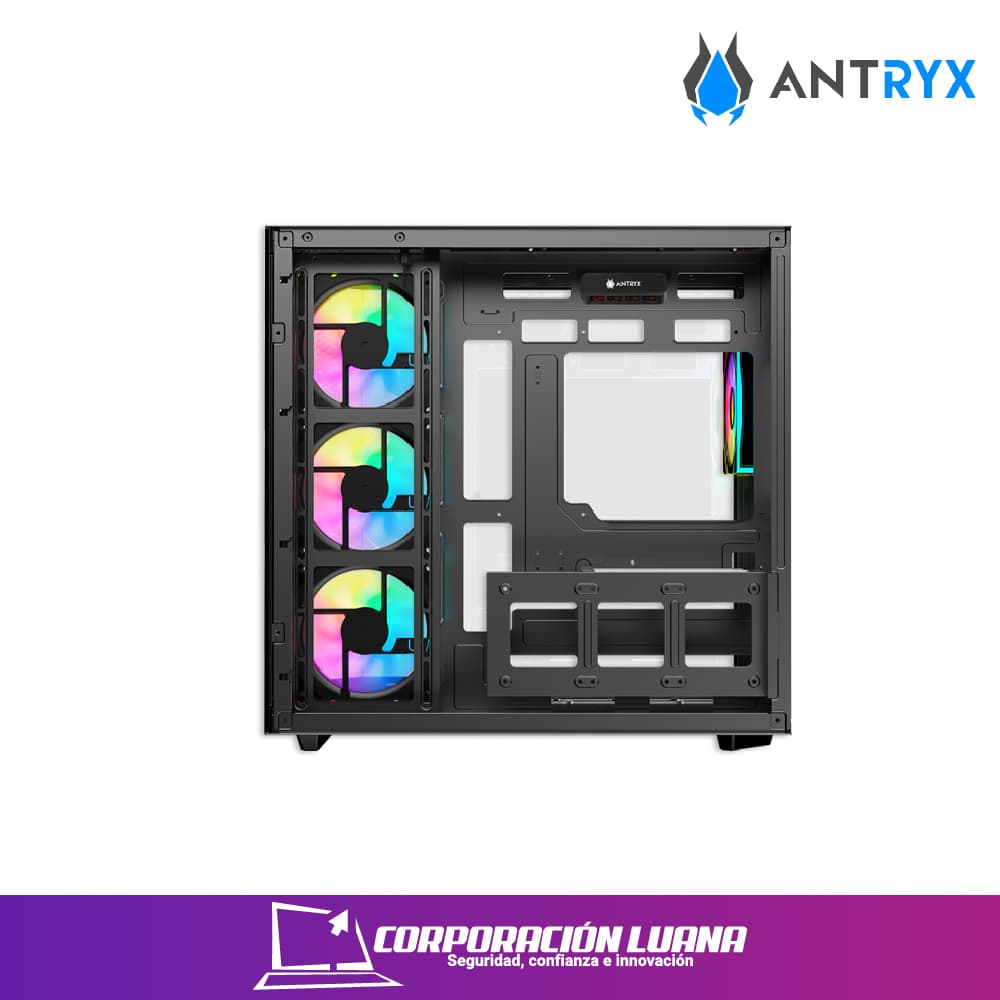 Imagen de CASE ANTRYX INFINITY FX800 ( AC-FX800K ) S/FUENTE | NEGRO | 4 FANES | LED ARGB